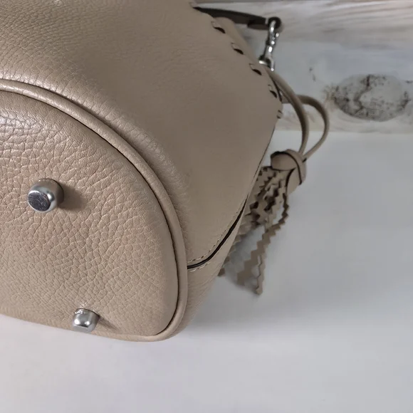 Coach Lora Bucket Bag with Whipstitch Detail in a light taupe - Picture 9 of 16